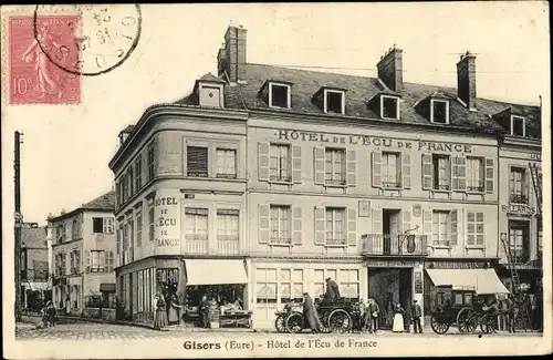 Ak Gisors Eure, Hôtel de l'Écu de France