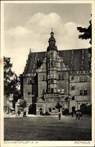 Ak Schweinfurt in Unterfranken Bayern, Rathaus