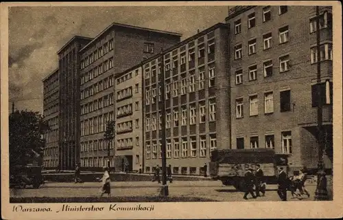 Ak Warszawa Warschau Polen, Ministerstwo Komunikacji