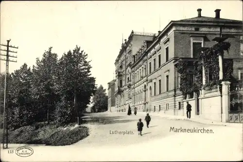 Ak Markneukirchen im Vogtland, Lutherplatz