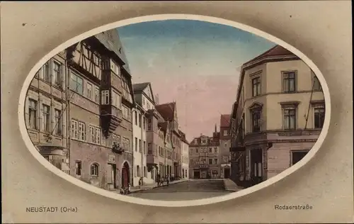 Passepartout Ak Neustadt an der Orla, Rodaerstraße