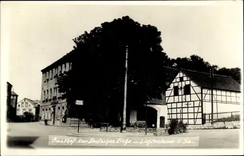 Ak Lichtentanne in Sachsen, Gasthof zur deutschen Eiche, Straßenpartie