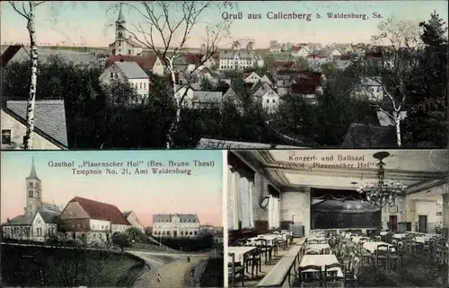Ak Callenberg in Sachsen, Gasthof Plauenscher Hof, Restaurant