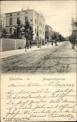 Ak Glauchau Sachsen, Amtsgerichtsstraße