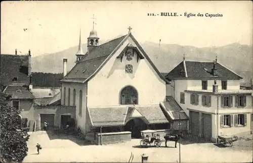 Ak Bulle Kt. Freiburg Schweiz, Kapuzinerkirche