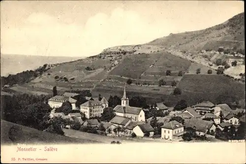 Ak Monnetier Mornex Haute Savoie, Saleve, Panorama