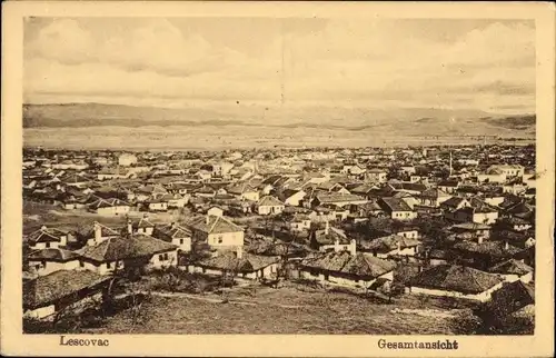 Ak Lescovac Leskovac Serbien, Gesamtansicht