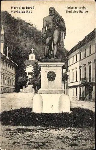 Ak Băile Herculane Herkulesbad Rumänien, Herkules-Statue