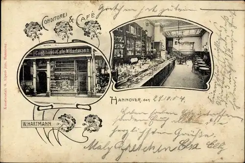 Ak Hannover in Niedersachsen, Konditorei und Cafe, Innenansicht