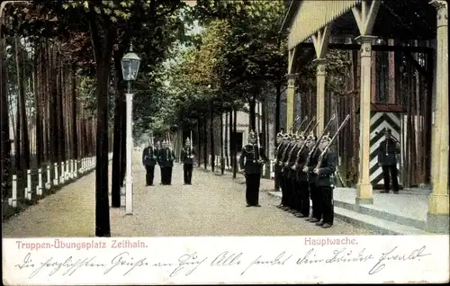 Ak Zeithain in Sachsen, Truppenübungsplatz, Hauptwache