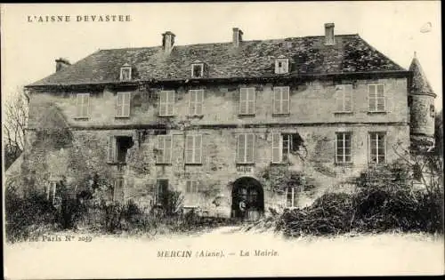 Ak Mercin Aisne, Rathaus