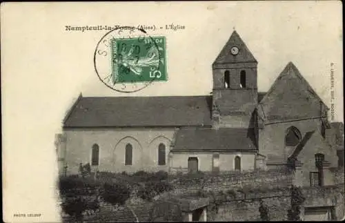 Ak Nampteuil-la-Fosse Aisne, Kirche