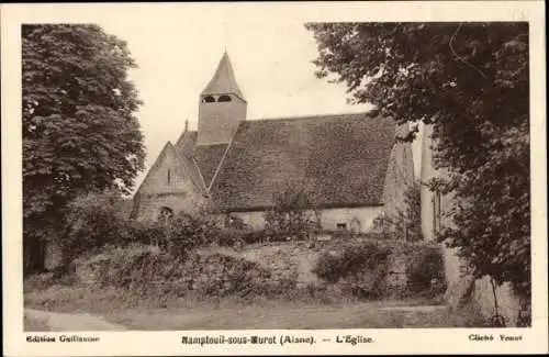 Ak Nampteuil-sous-Muret Aisne, Kirche