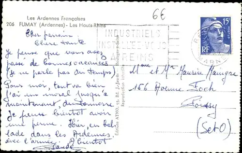Ak Fumay Ardennes, Les Hauts-Rhins