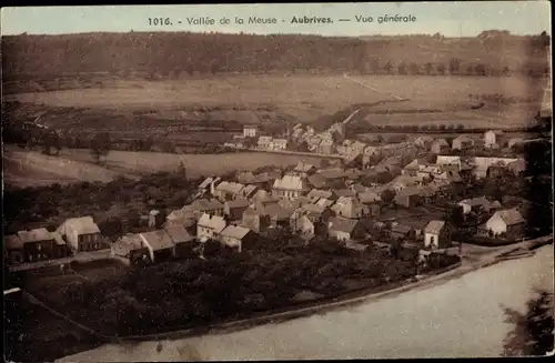 Ak Aubrives Ardennes, Vallee de la Meuse, Vue generale