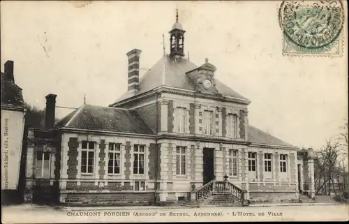 Ak Chaumont Porcien Ardennes, L'Hotel de Ville