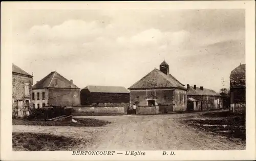 Ak Bertoncourt Ardennes, L'Eglise