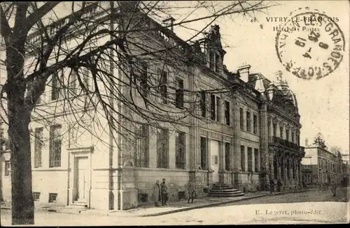 Ak Vitry le François Marne, Hotel des Postes