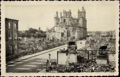 Ak Vitry le François Marne, Ruines