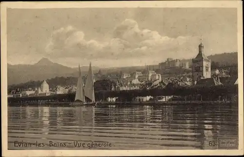 Ak Évian les Bains Haute Savoie, Gesamtansicht