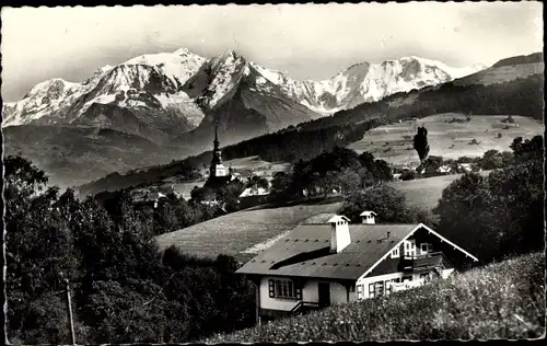 Ak Combloux Haute Savoie, das Mont-Blanc-Massiv