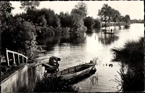 Ak Coemont Sarthe, Eine Ecke des Loir