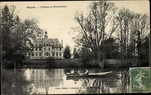 Ak Noyen sur Sarthe Sarthe, Chateau de Rive-Sarthe