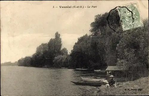 Ak Vauréal Val d´Oise, le Port