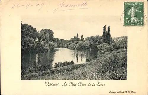 Ak Vétheuil Val-d´Oise, le petit Bras de la Seine