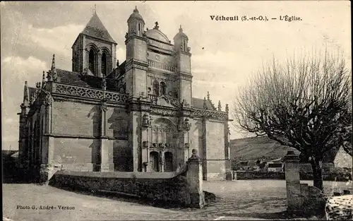 Ak Vétheuil Val-d´Oise, Église