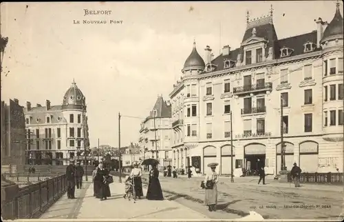 Ak Belfort Beffert Beffort Territoire de Belfort, Partie auf der Brücke