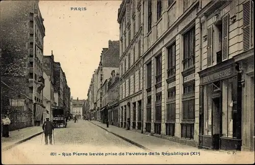 Ak Paris XI, Rue Pierre Levée