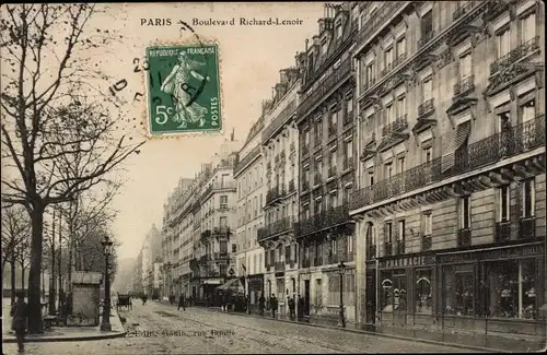 Ak Paris XI, Boulevard Richard Lenoir