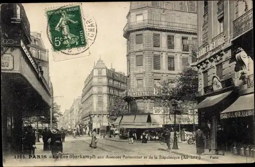 Ak Paris XI, Rue Oberkampft