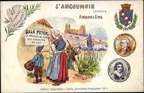 Ak Angoulême Charente, Französische Provinzen, Gala Peter, Balzac