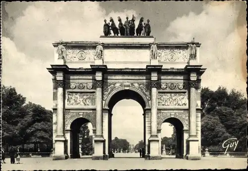 Ak Paris I., Arc de Triomphe Carrousel