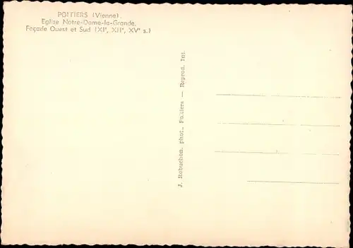 Ak Poitiers Vienne, Kirche Notre-Dame-la-Grande