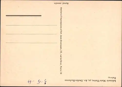 Ak Paris, Marie-Thérèse-Krankenstation, Viscountess of Chateaubriand