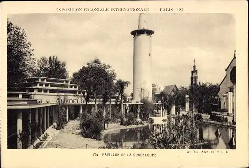 Ak Paris, Expo 1931, Guadeloupe-Pavillon