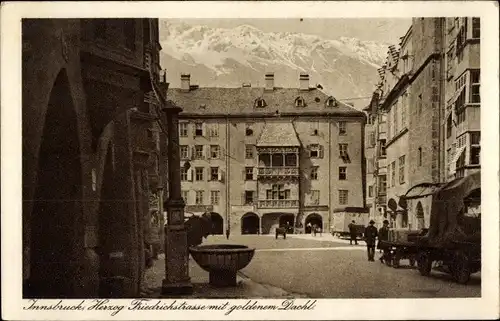 Ak Innsbruck in Tirol, Herzog-Friedrichstraße, Dachl