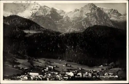 Ak Werfen in Salzburg, Gesamtansicht, Hagengebirge