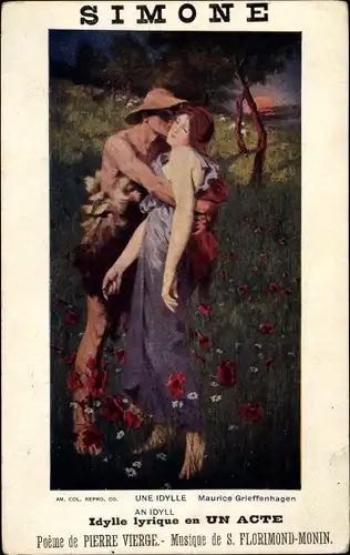 Ak Simone, Lyrische Idylle in einem Akt
