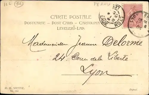 Künstler Ak Peraux, Tanzendes Paar