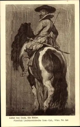 Künstler Ak Dyck, A. v., Ein Reiter, Pferd, Schwert