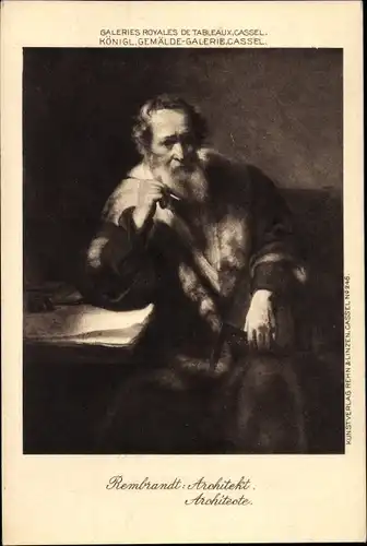 Künstler Ak Rembrandt, Architekt, Portrait