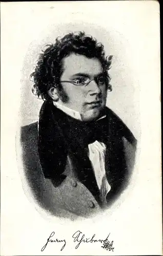 Ak Komponist Franz Schubert, Portrait