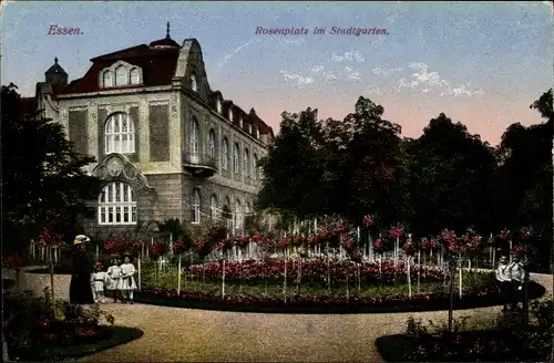 Ak Essen im Ruhrgebiet, Rosenplatz im Stadtgarten