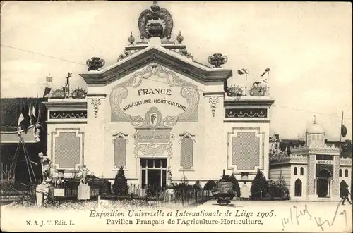 Ak Lüttich, Lüttich, Wallonien, Weltausstellung 1905, Französischer Pavillon