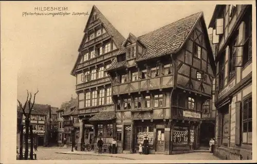 Ak Hildesheim, Pfeilerhaus, umgestülpter Zuckerhut