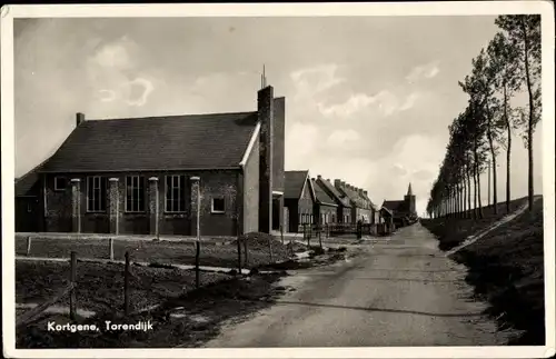 Ak Kortgene Noord Beveland Zeeland Niederlande, Torendijk